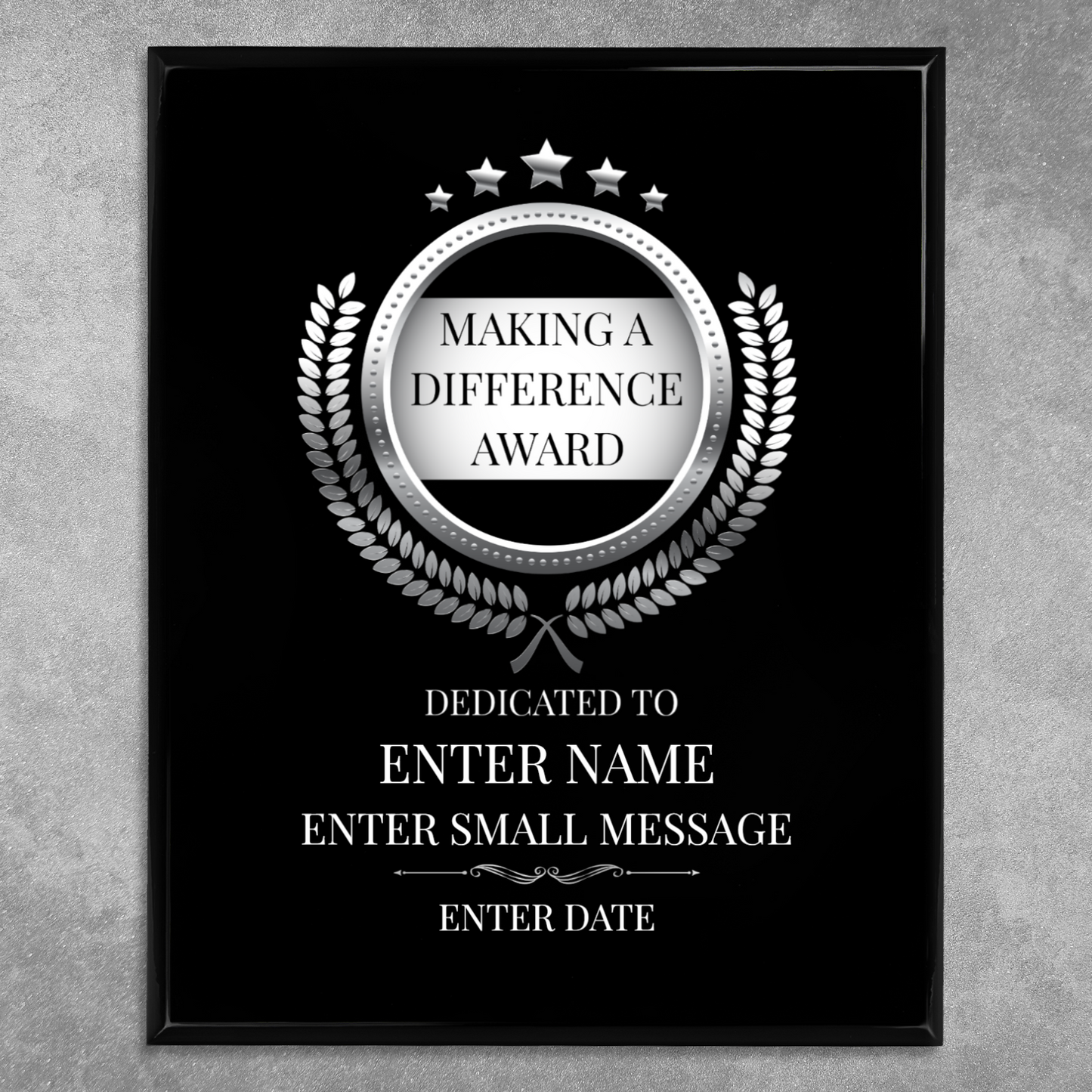 Making A Difference 10.5" x 13" UV Printed Luxury Award 02