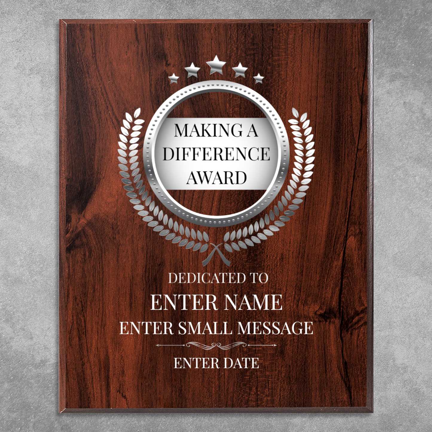 Making A Difference 10.5" x 13" UV Printed Luxury Award 02