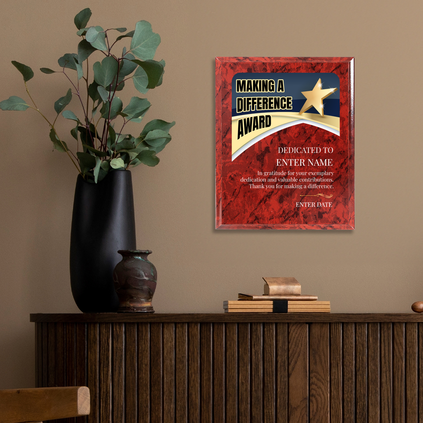 Making A Difference 10.5" x 13" UV Printed Luxury Award 03