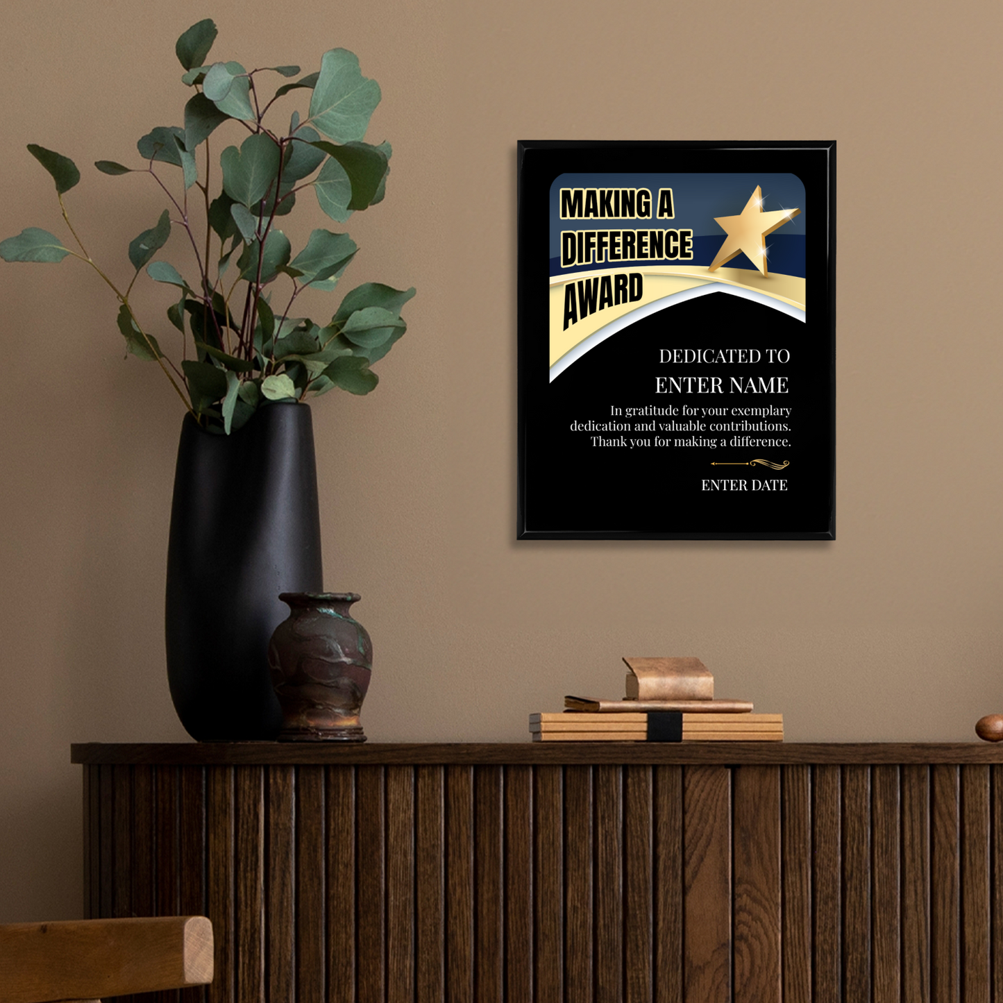 Making A Difference 10.5" x 13" UV Printed Luxury Award 03