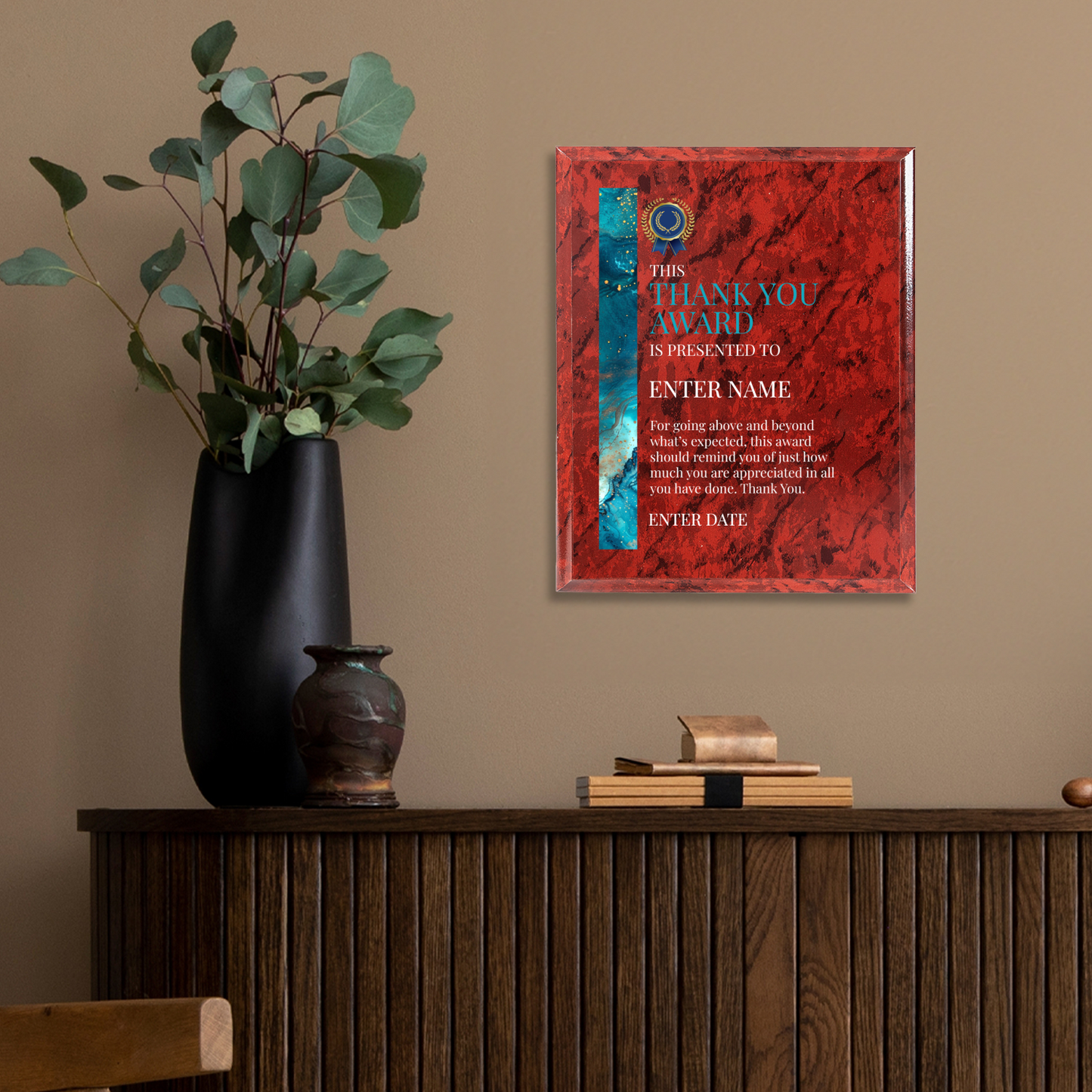 Thank You 12" x 15" UV Printed Luxury Award 02