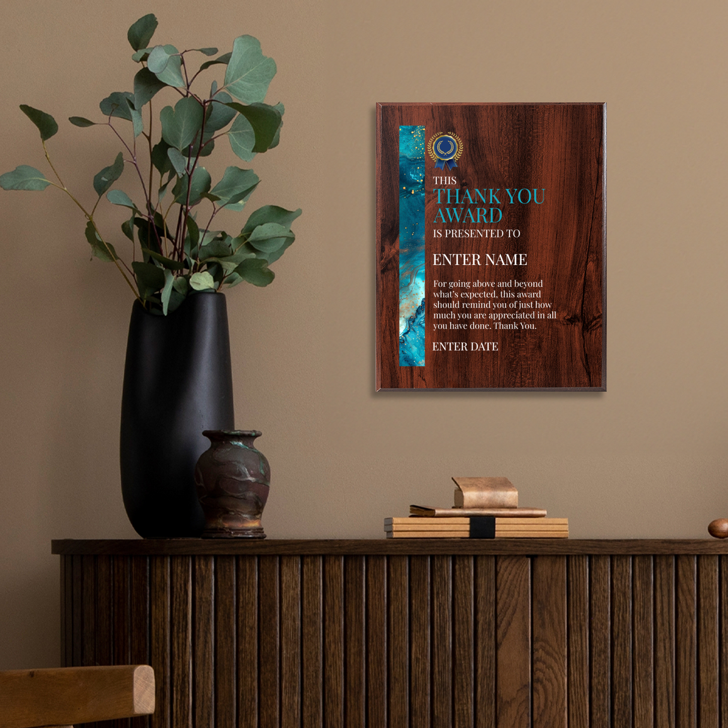 Thank You 12" x 15" UV Printed Luxury Award 02