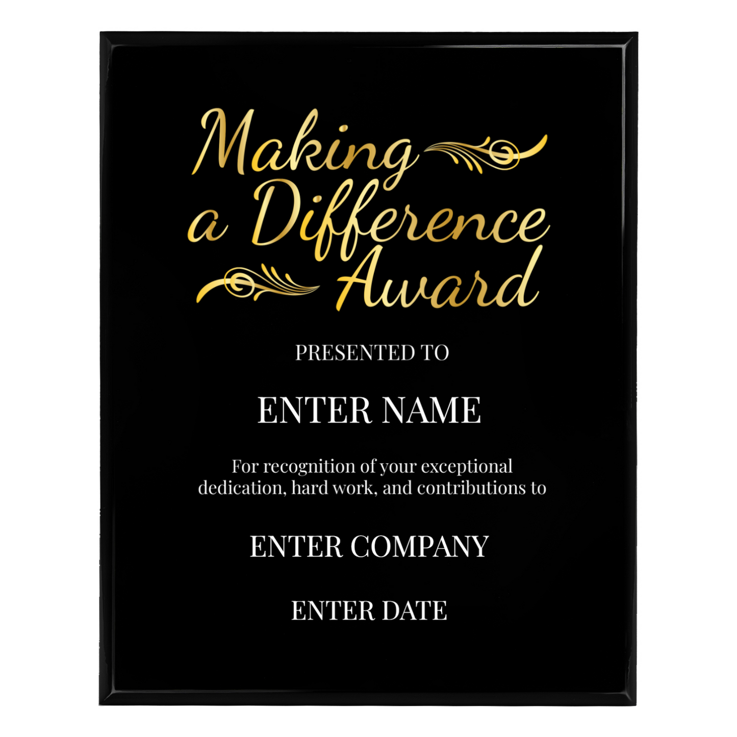 Making A Difference 12" x 15" UV Printed Luxury Award
