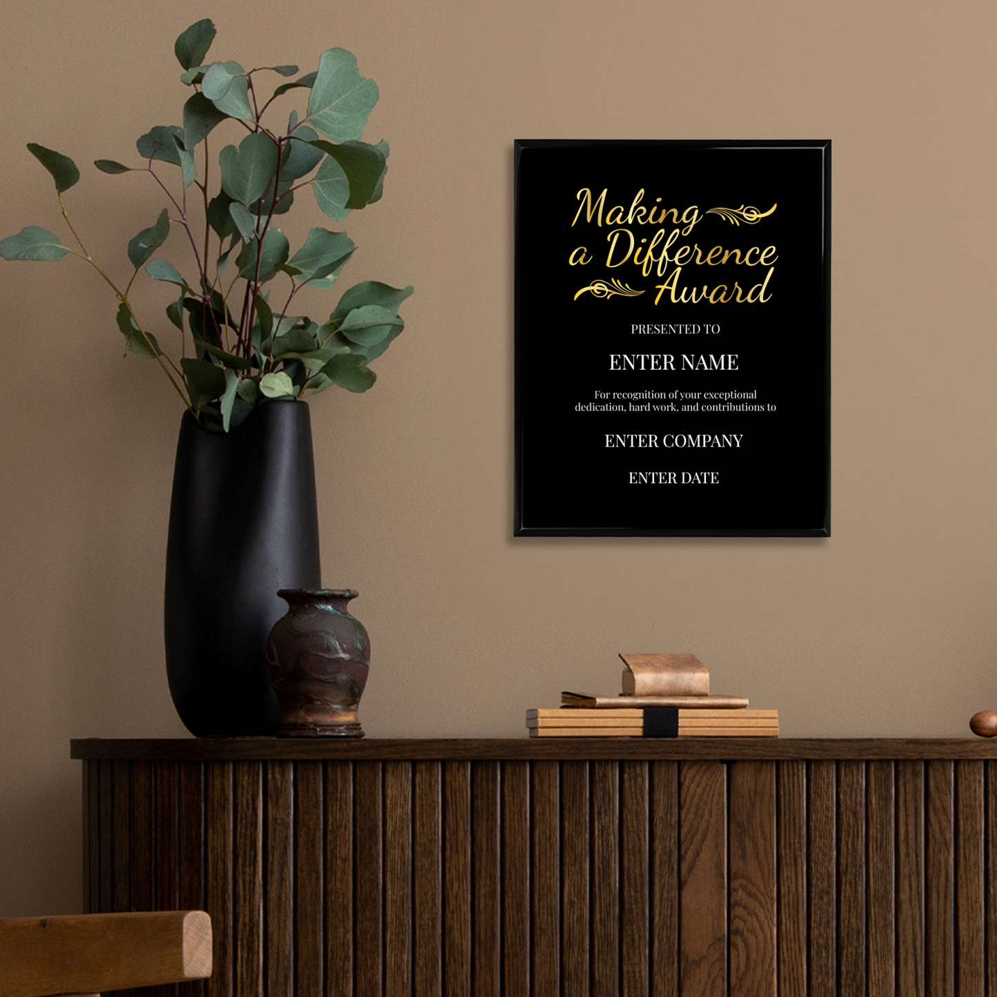 Making A Difference 12" x 15" UV Printed Luxury Award
