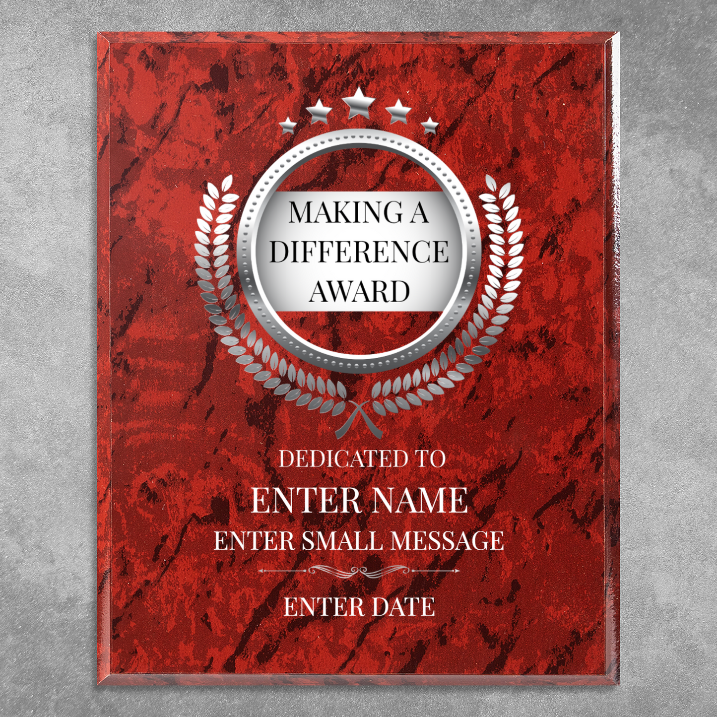 Making A Difference 12" x 15" UV Printed Luxury Award 02