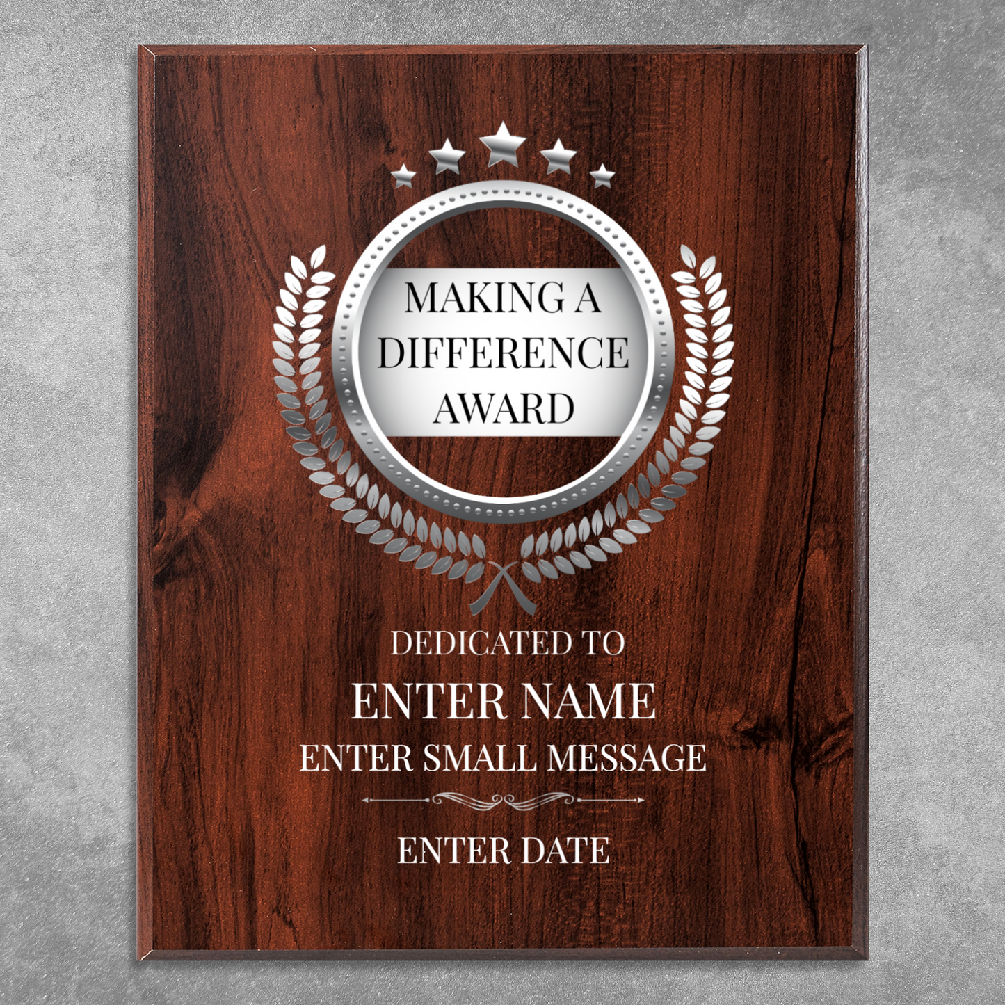 Making A Difference 12" x 15" UV Printed Luxury Award 02