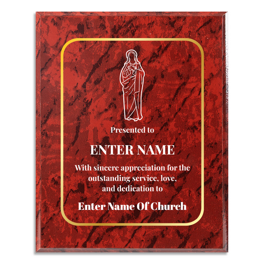 Personalized Church Holy Mary 8" x 10" UV Printed Luxury Award
