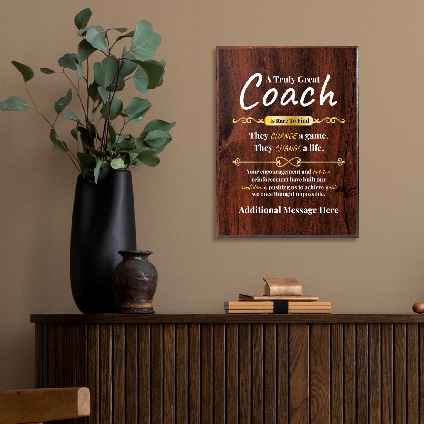 Personalized A Truly Great Coach 9" x 12" UV Printed Luxury Award