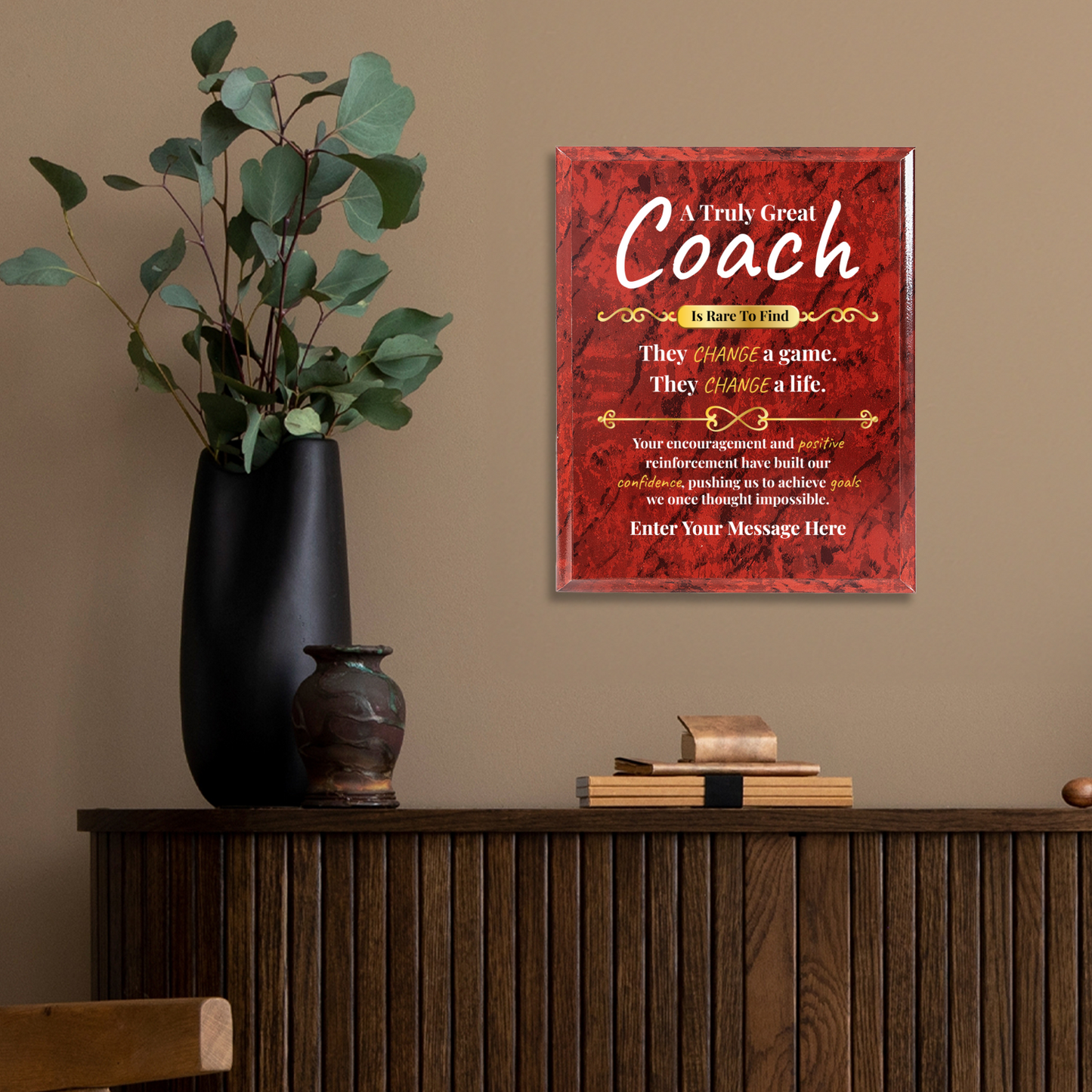 Personalized A Truly Great Coach 12" x 15" UV Printed Luxury Award