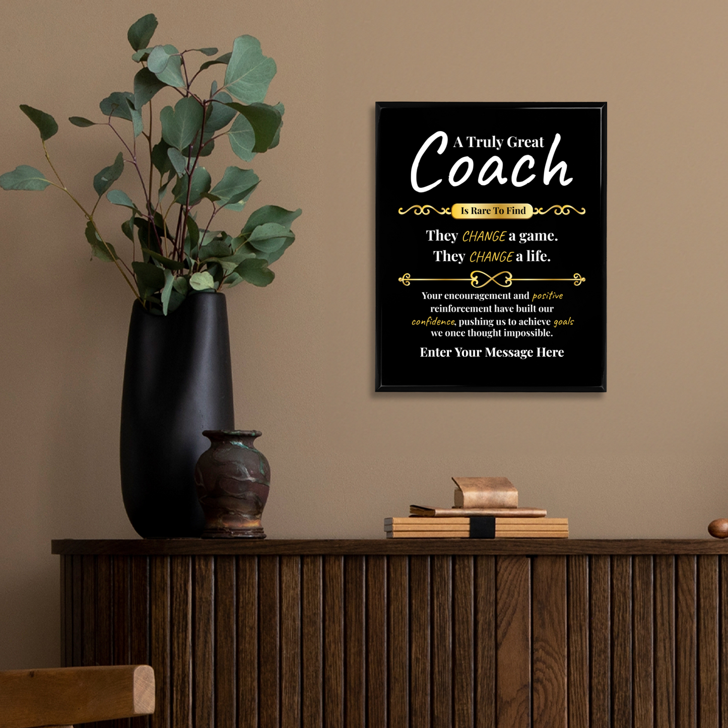 Personalized A Truly Great Coach 12" x 15" UV Printed Luxury Award