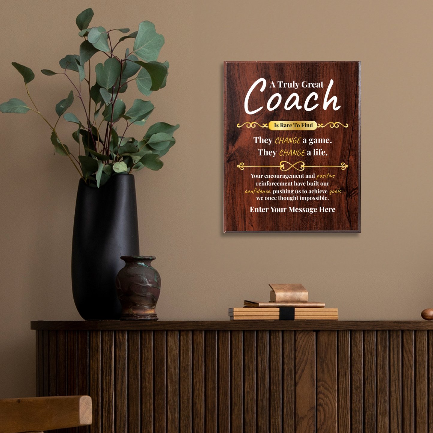 Personalized A Truly Great Coach 12" x 15" UV Printed Luxury Award
