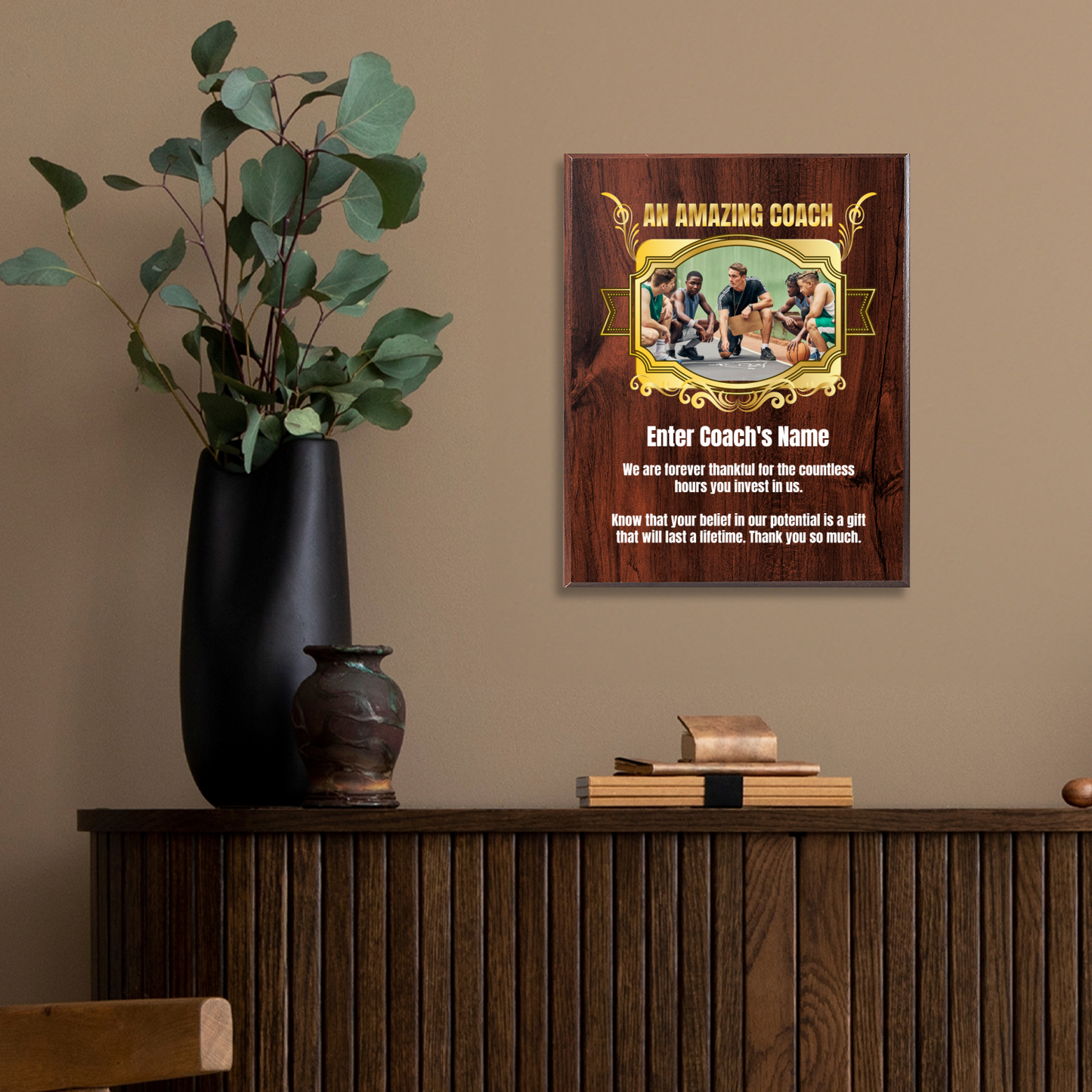 Personalized An Amazing Coach 12" x 15" UV Printed Luxury Award