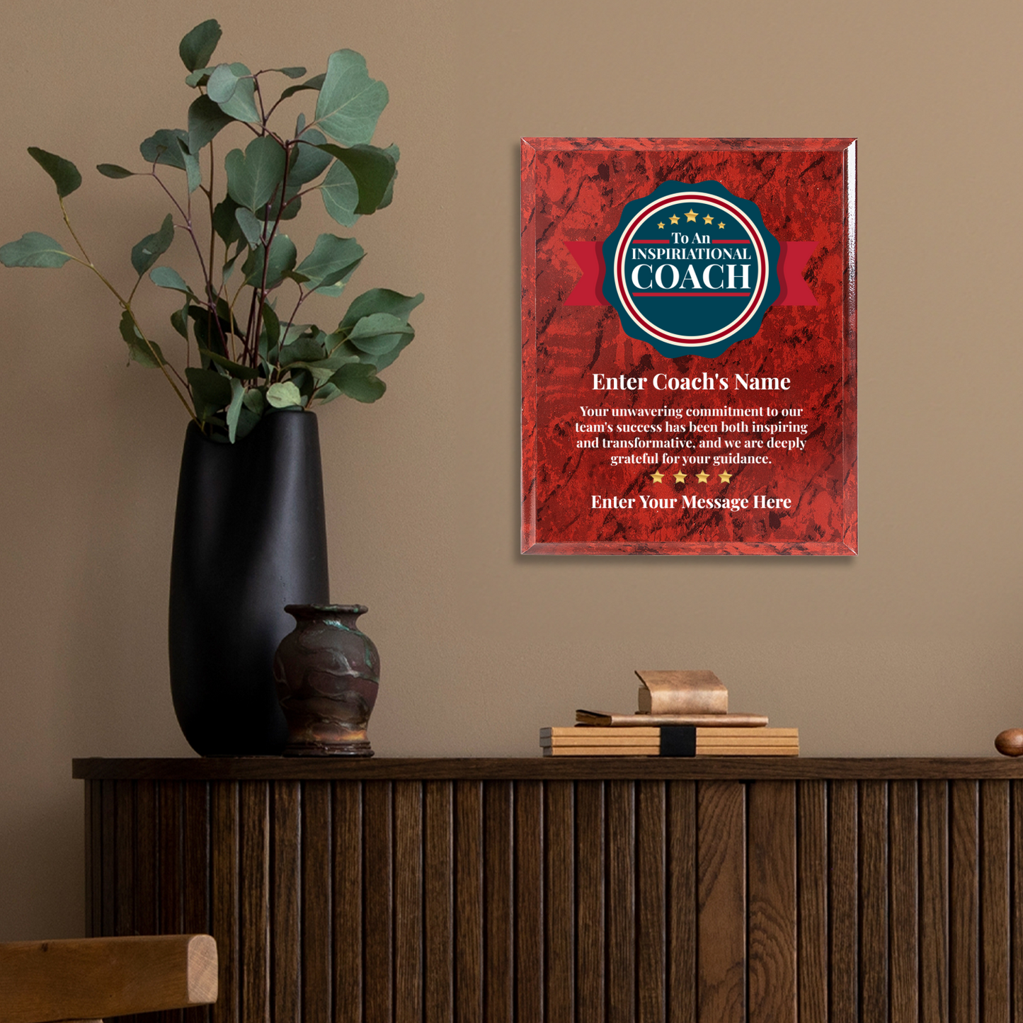 Personalized An Inspirational Coach 12" x 15" UV Printed Luxury Award
