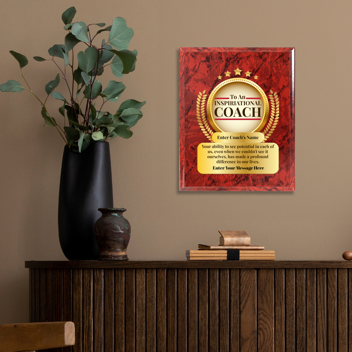 Personalized An Inspirational Coach  8" x 10" UV Printed Luxury Award 2
