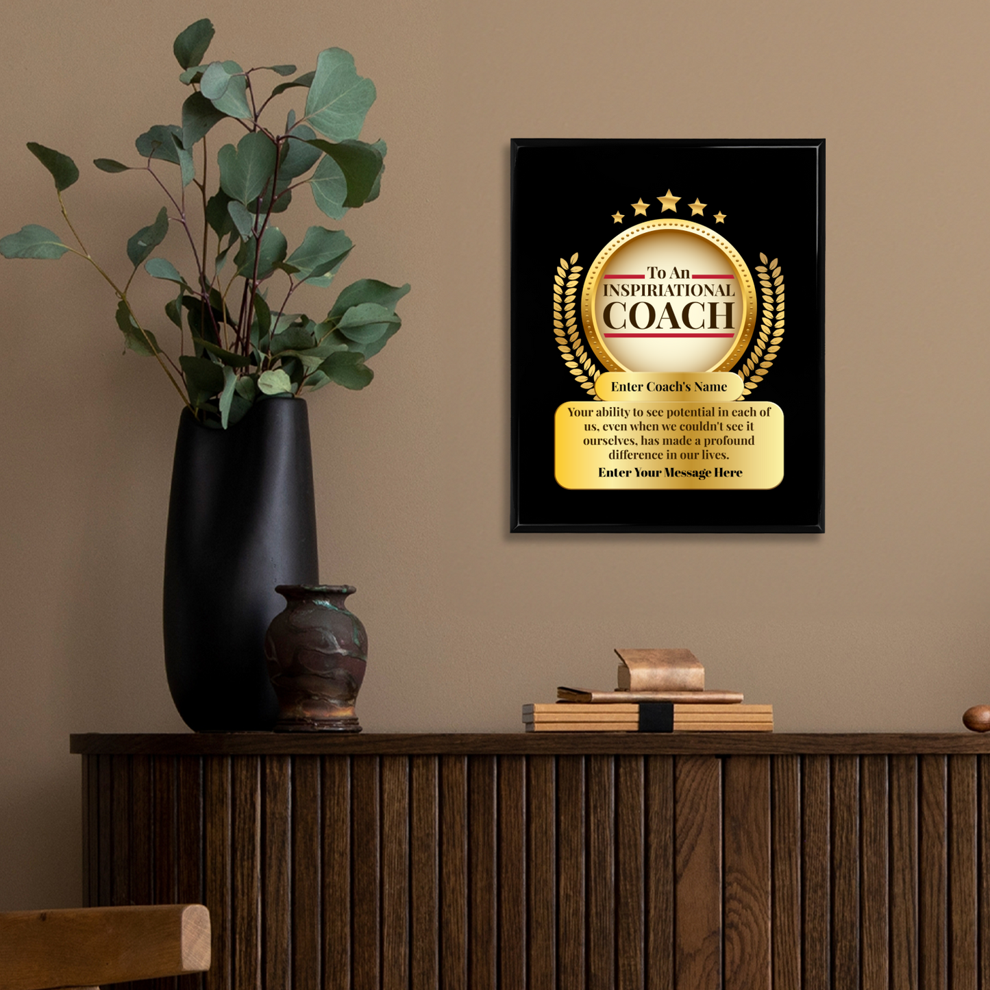 Personalized An Inspirational Coach  8" x 10" UV Printed Luxury Award 2