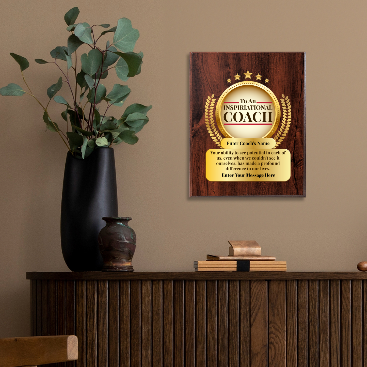Personalized An Inspirational Coach  8" x 10" UV Printed Luxury Award 2