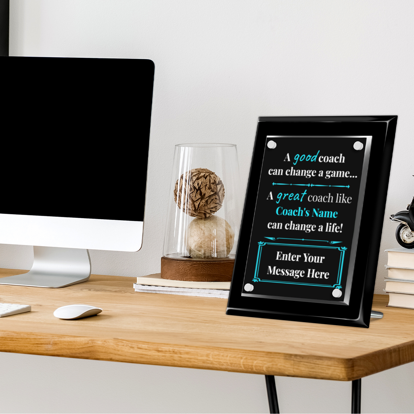 A Good Coach Can Change  A Game 8" x 10" High Gloss Piano Finish Photo Plaque