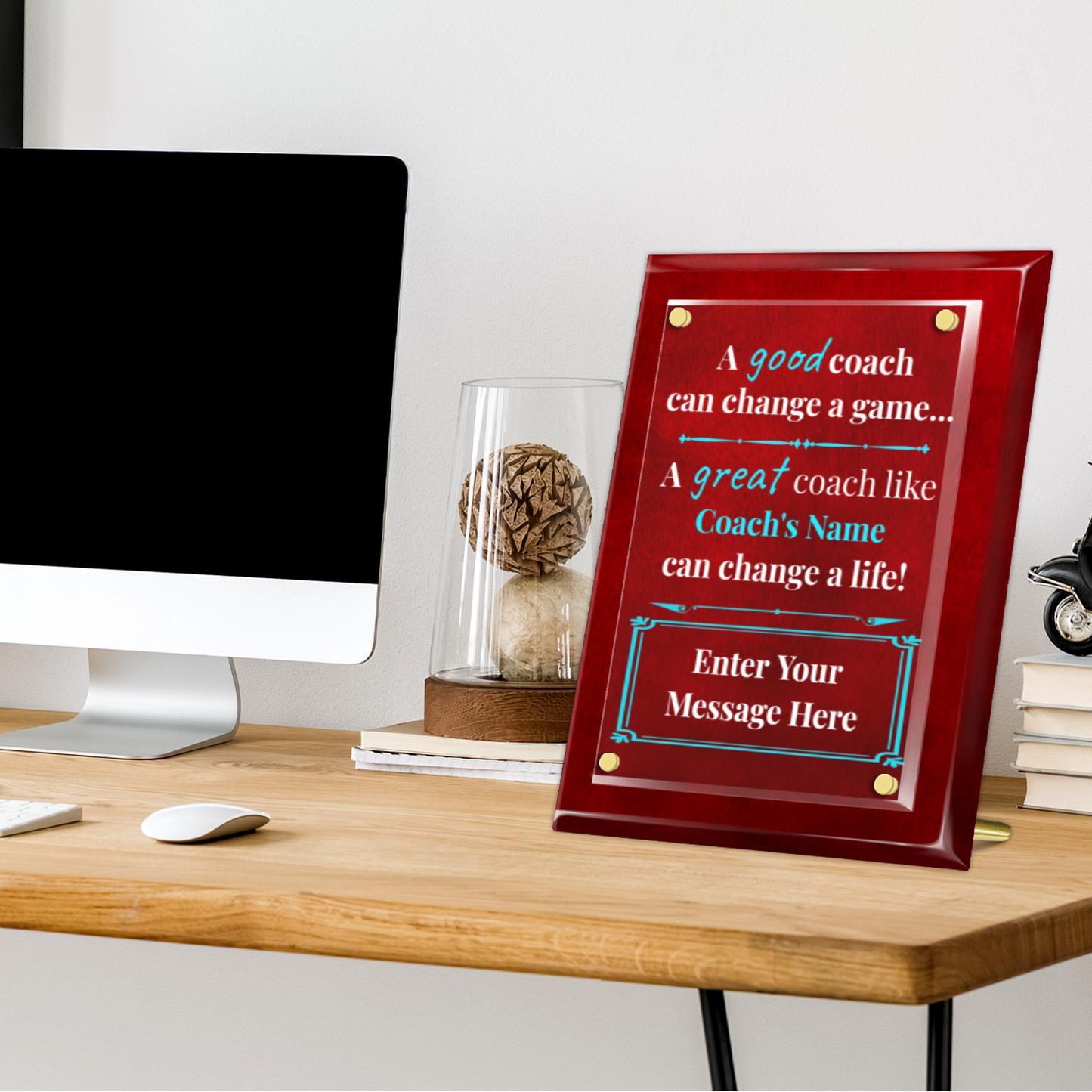 A Good Coach Can Change A Game 9" x 12" High Gloss Piano Finish Photo Plaque