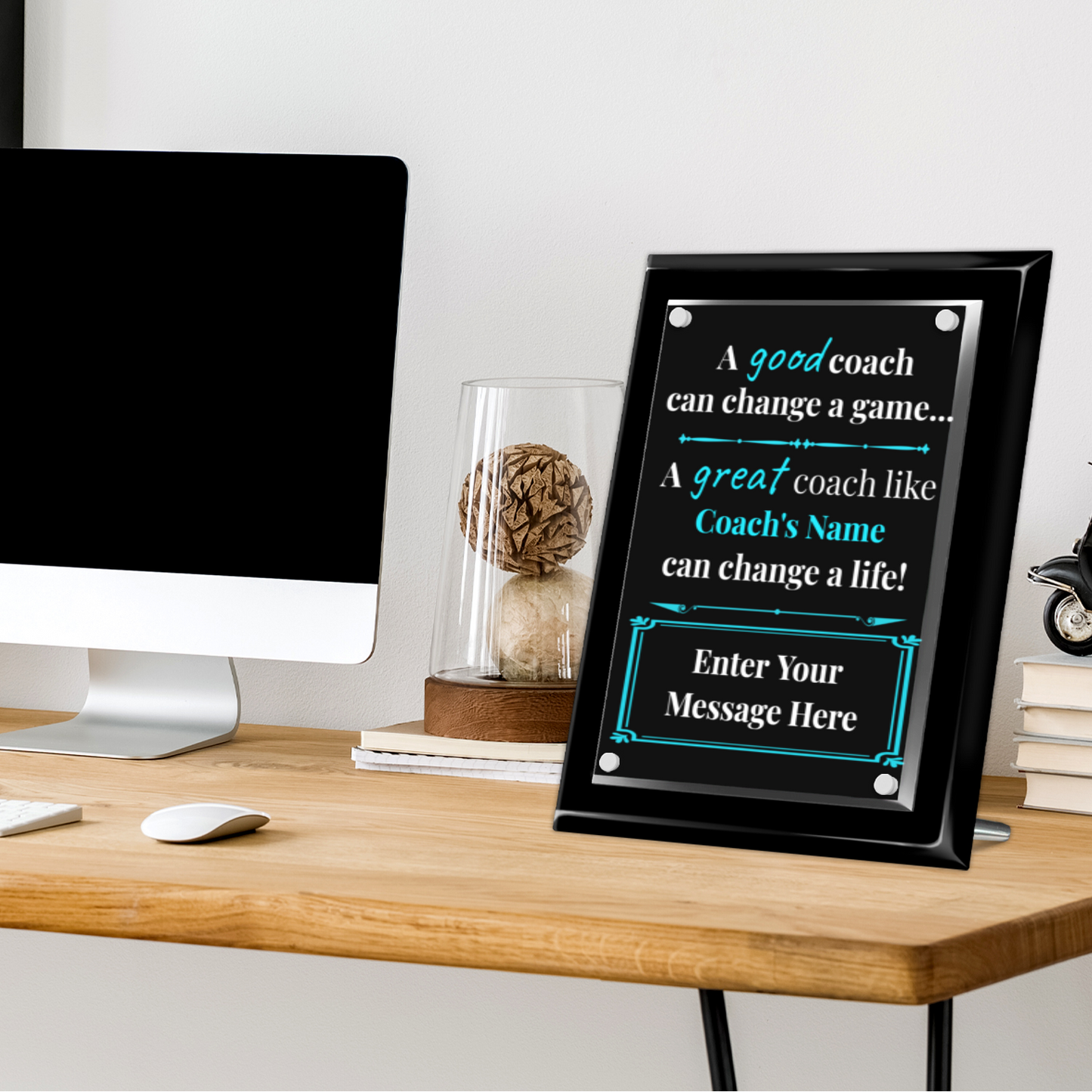 A Good Coach Can Change A Game 9" x 12" High Gloss Piano Finish Photo Plaque