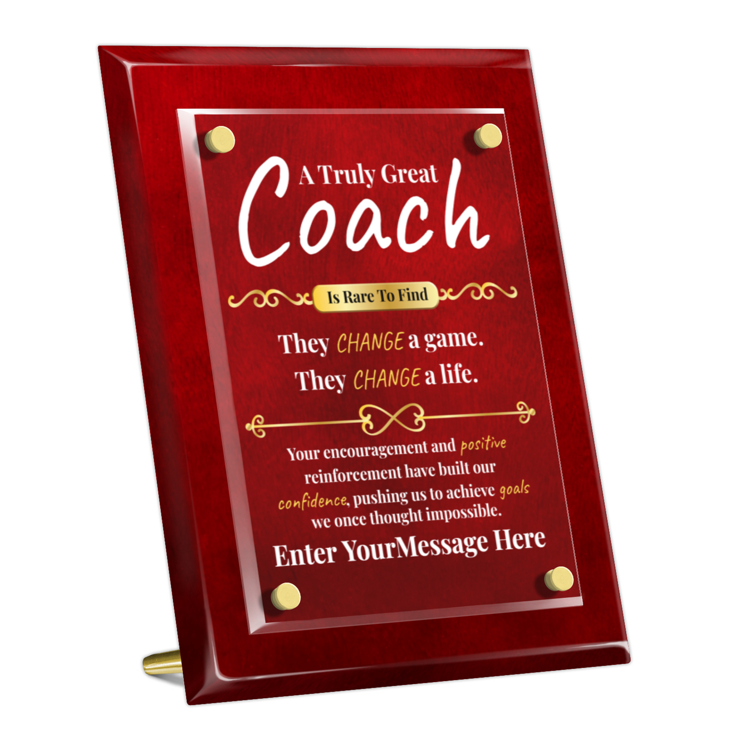 A Truly Great Coach 8" x 10" High Gloss Piano Finish Photo Plaque