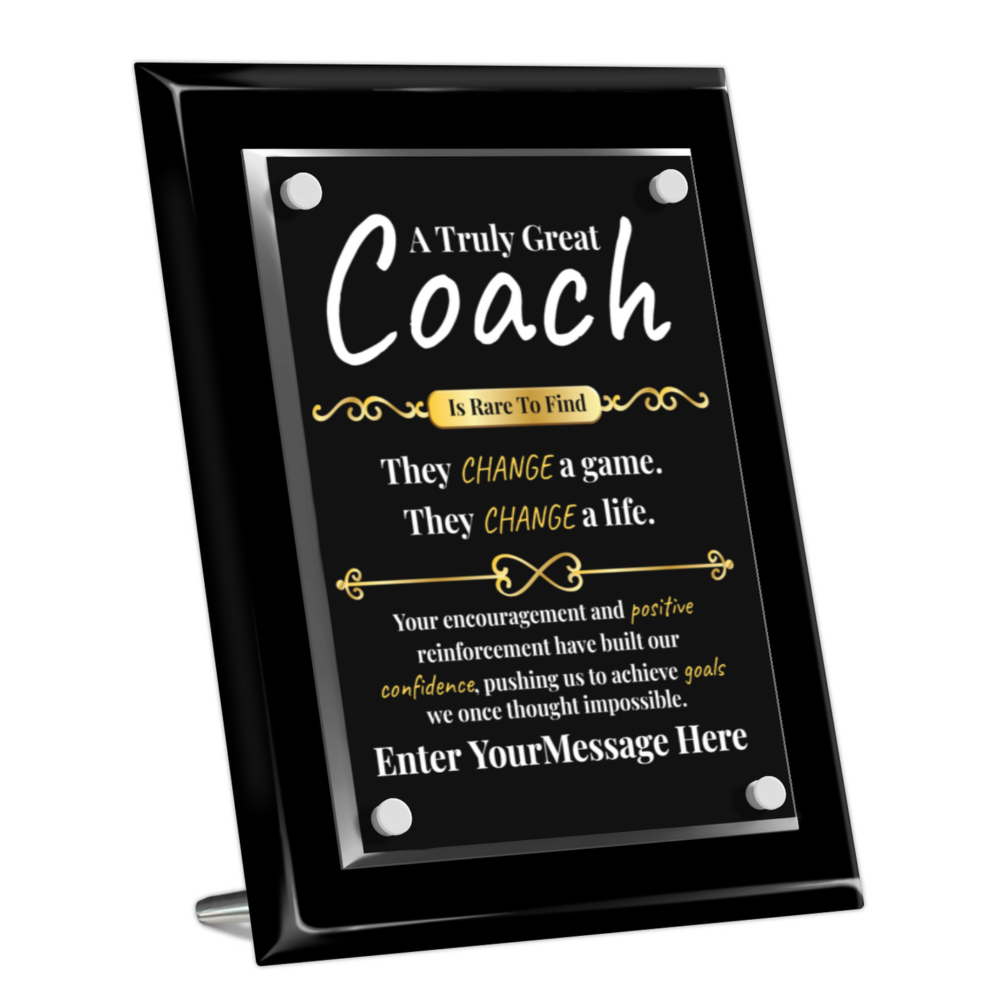 A Truly Great Coach 8" x 10" High Gloss Piano Finish Photo Plaque