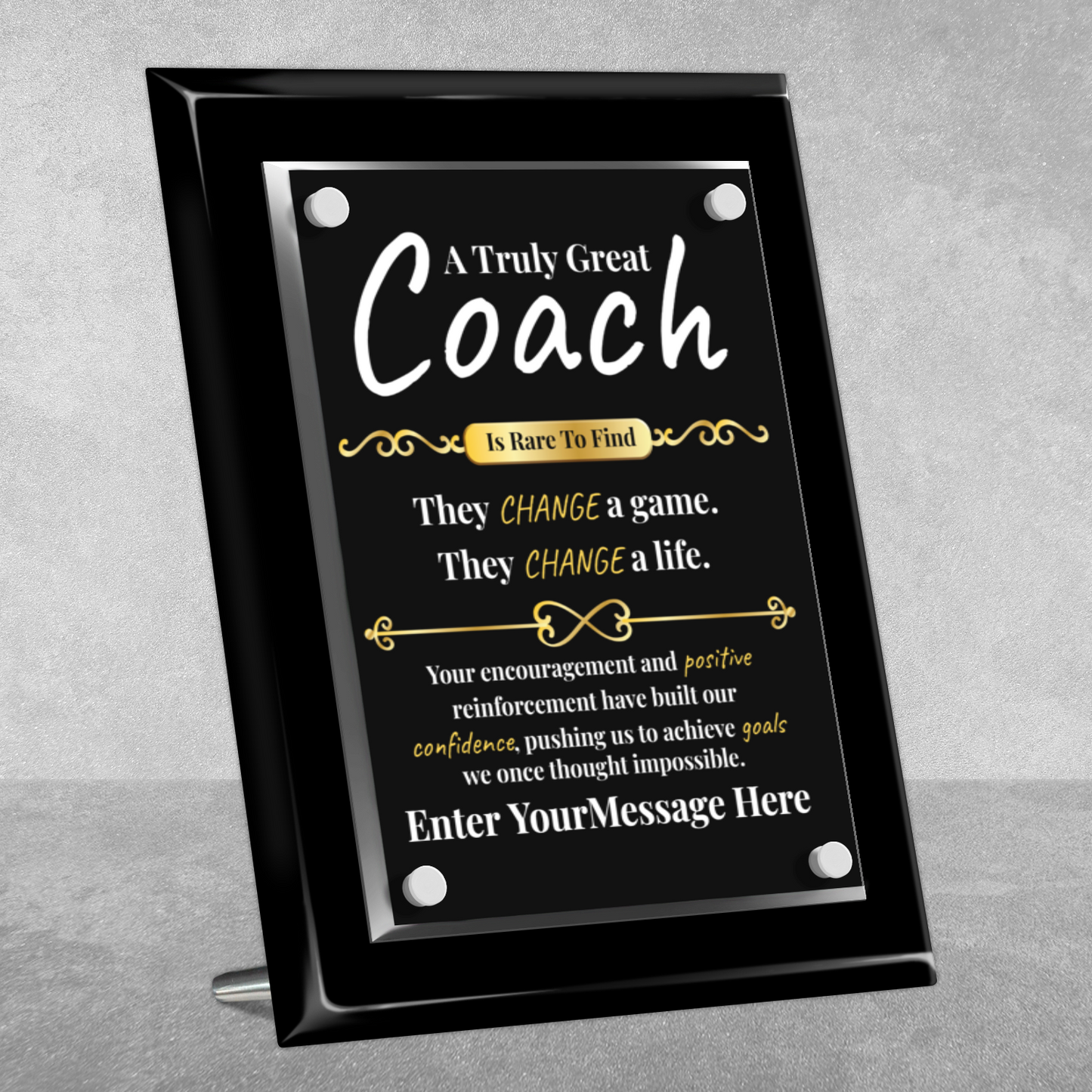 A Truly Great Coach 8" x 10" High Gloss Piano Finish Photo Plaque