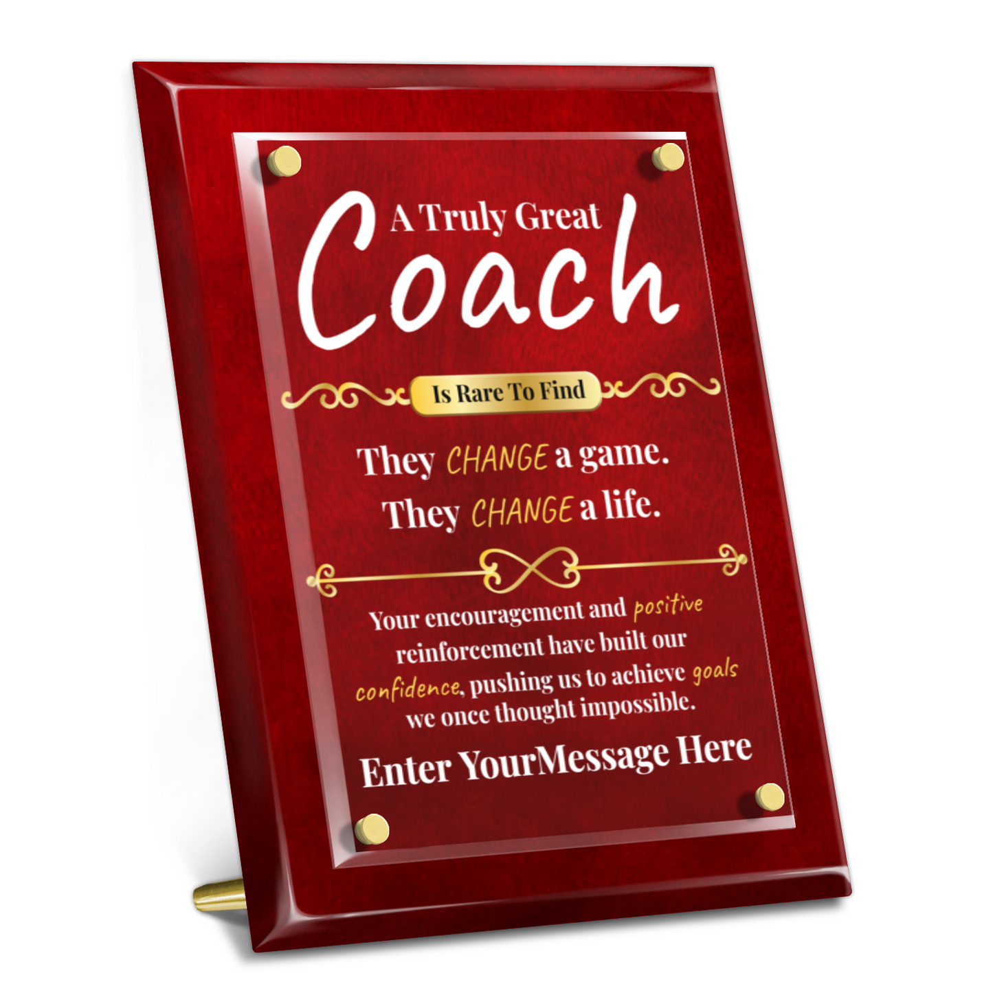 A Truly Great Coach 9" x 12" High Gloss Piano Finish Photo Plaque