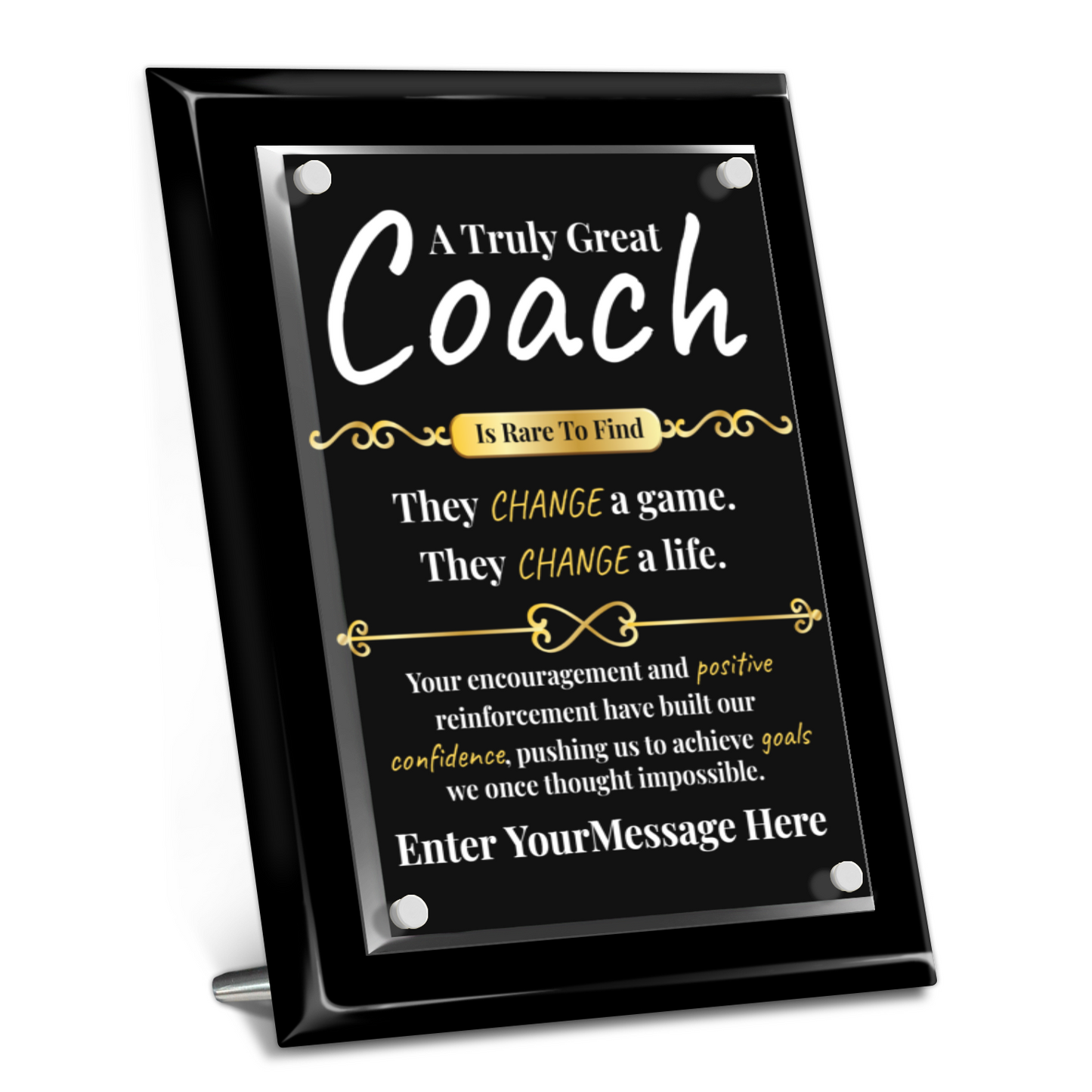 A Truly Great Coach 9" x 12" High Gloss Piano Finish Photo Plaque