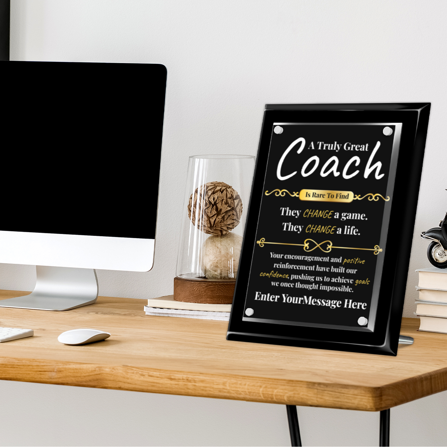 A Truly Great Coach 9" x 12" High Gloss Piano Finish Photo Plaque