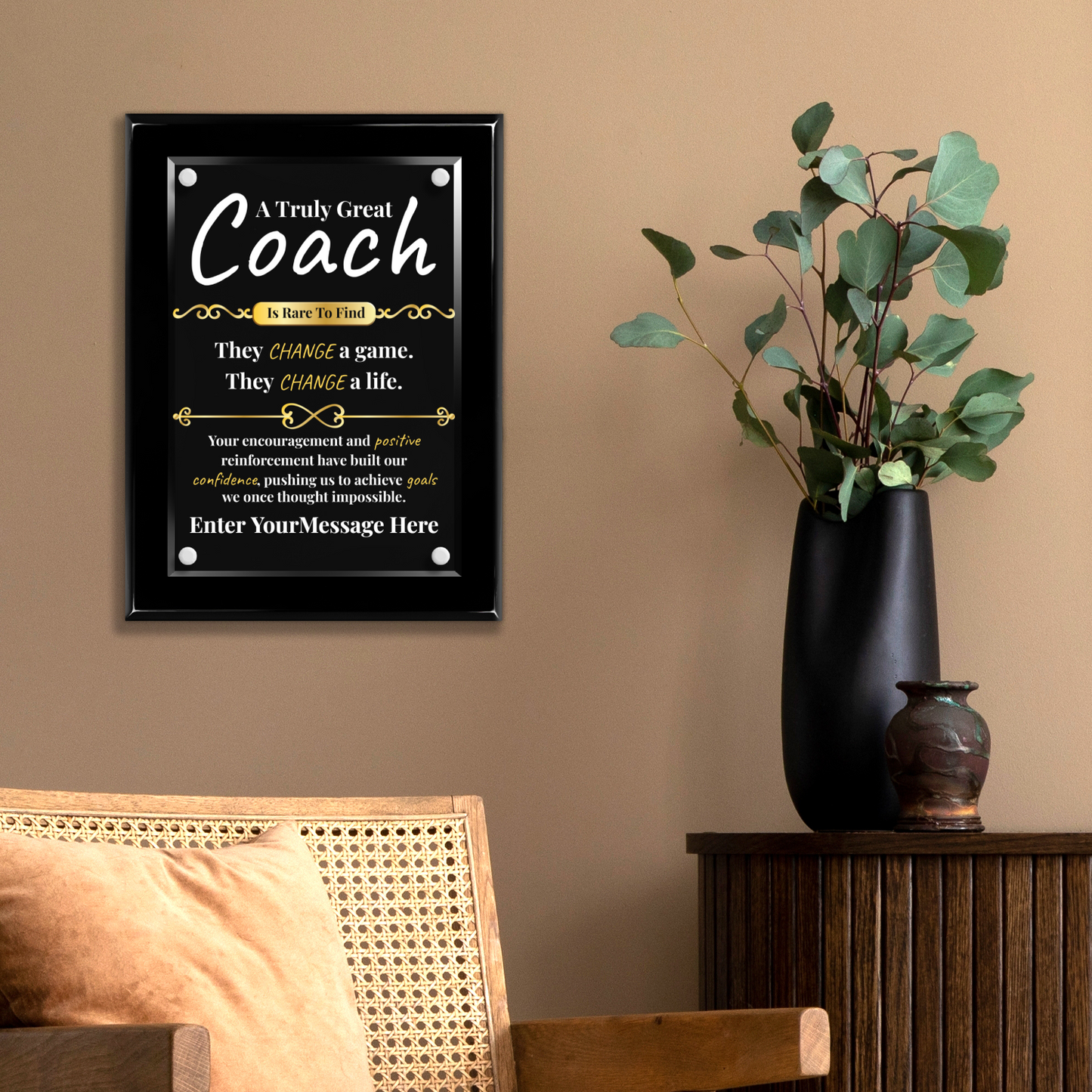 A Truly Great Coach 9" x 12" High Gloss Piano Finish Photo Plaque