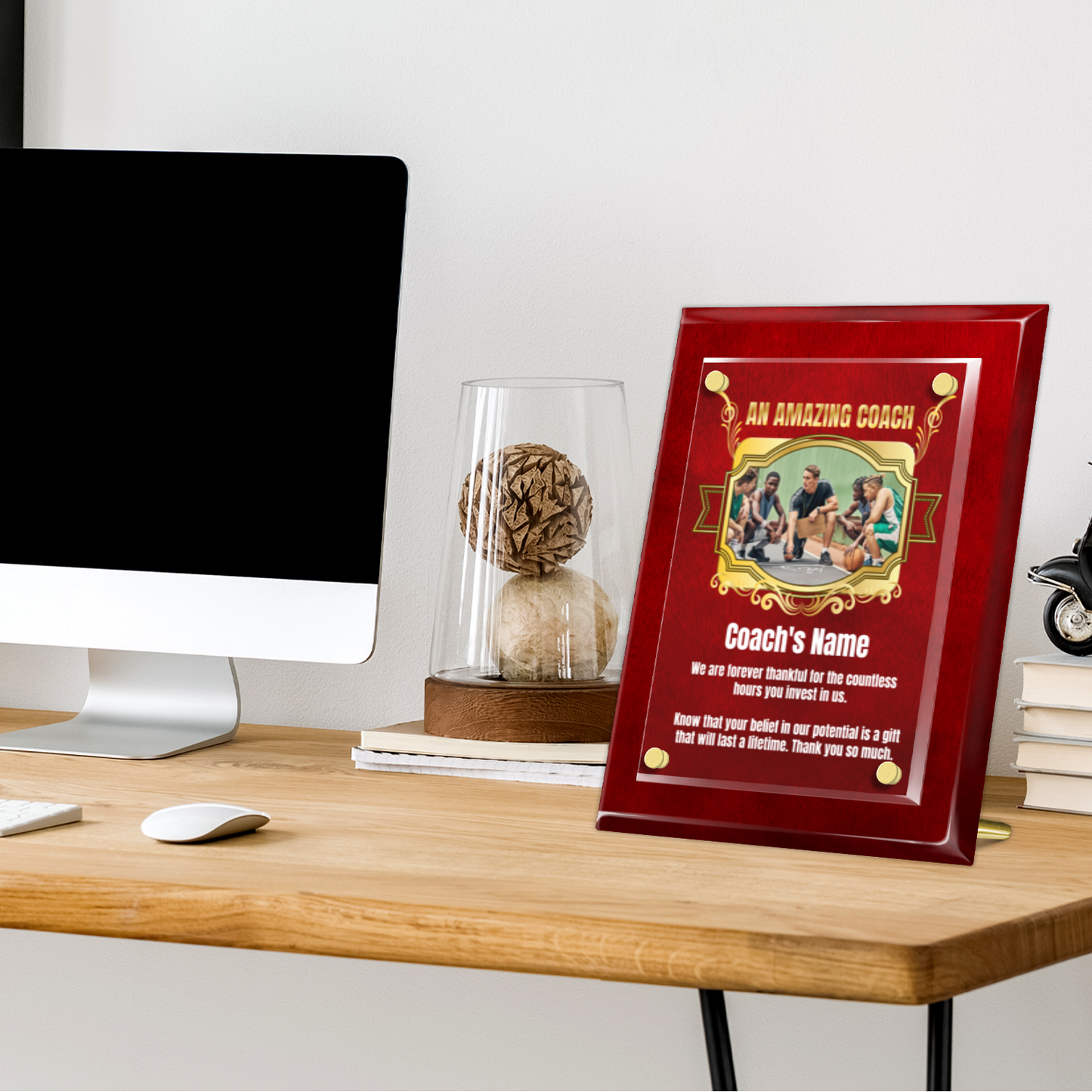 An Amazing Coach  8" x 10" High Gloss Piano Finish Photo Plaque 2