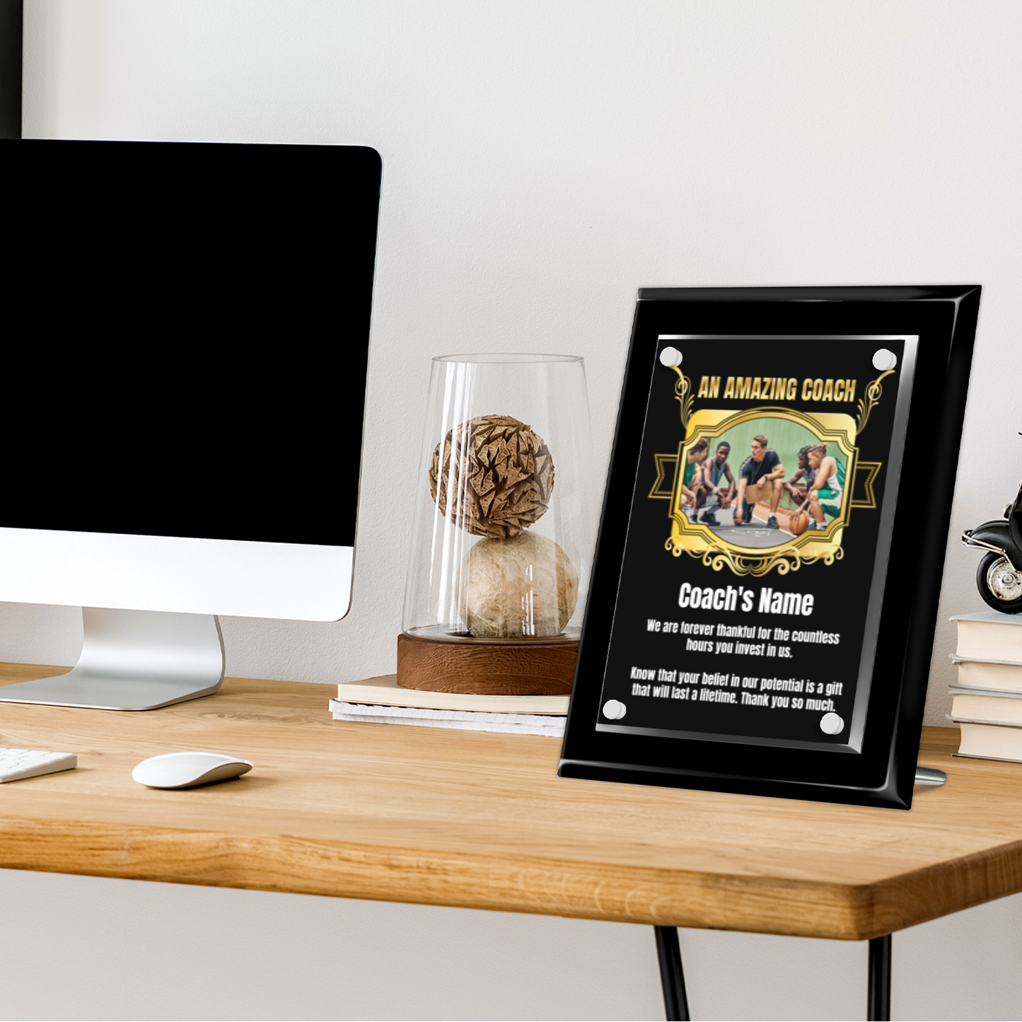 An Amazing Coach  8" x 10" High Gloss Piano Finish Photo Plaque 2