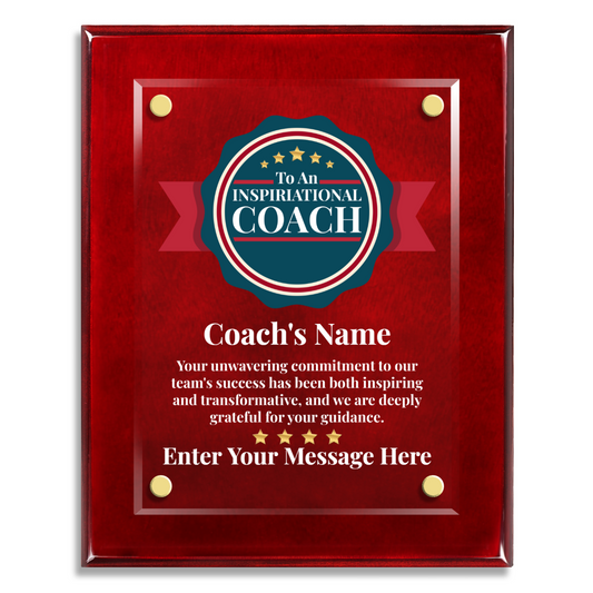 An Inspirational Coach  8" x 10" High Gloss Piano Finish Photo Plaque