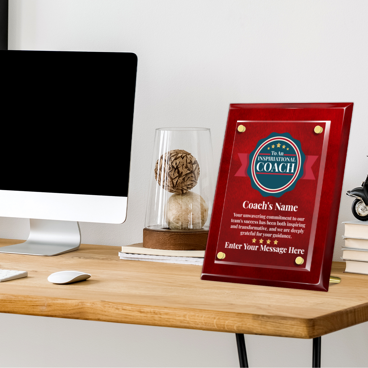 An Inspirational Coach  8" x 10" High Gloss Piano Finish Photo Plaque