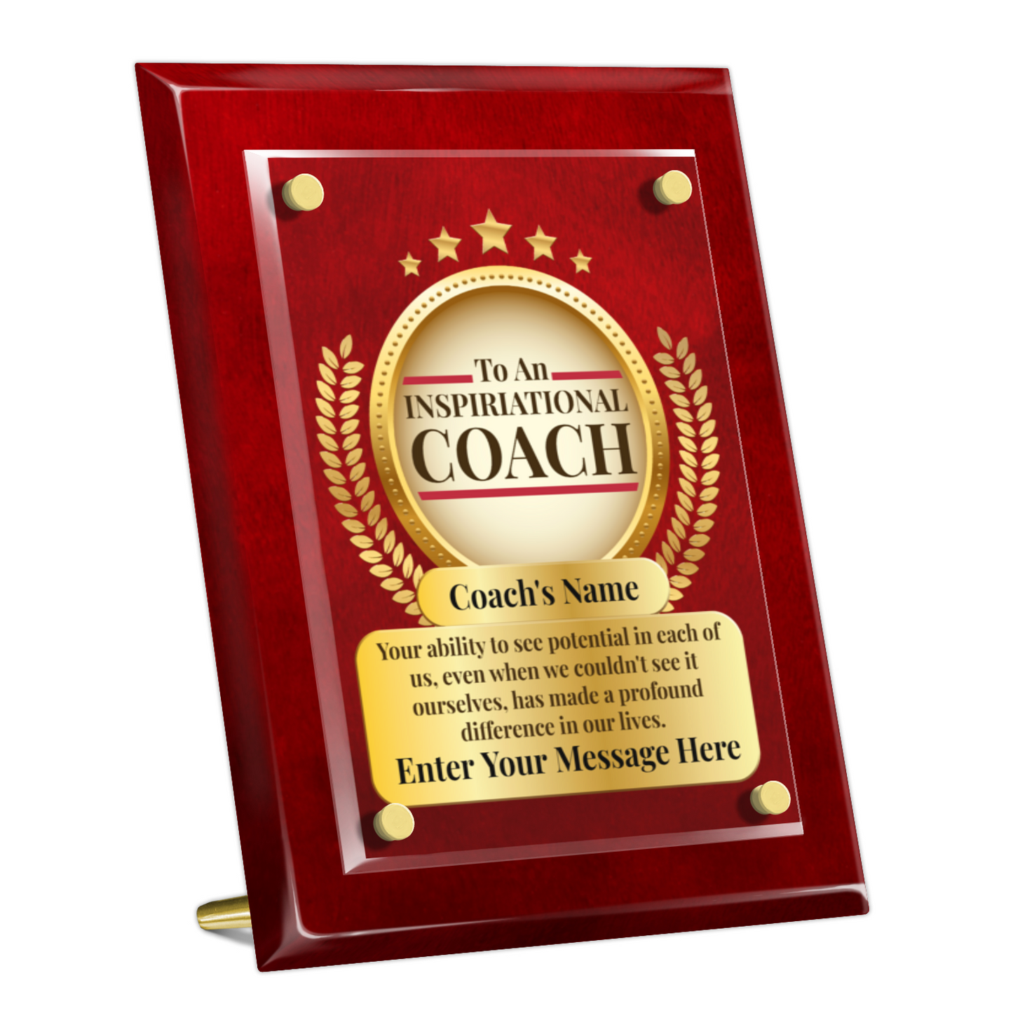 An Inspirational Coach  8" x 10" High Gloss Piano Finish Photo Plaque 2