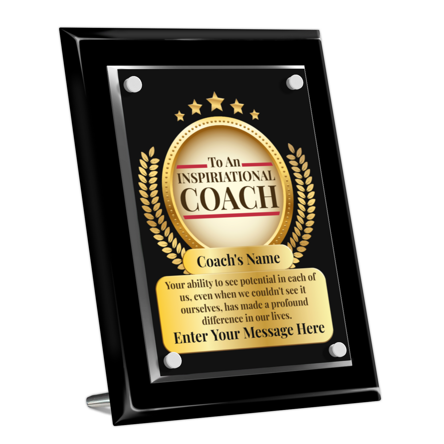 An Inspirational Coach  8" x 10" High Gloss Piano Finish Photo Plaque 2