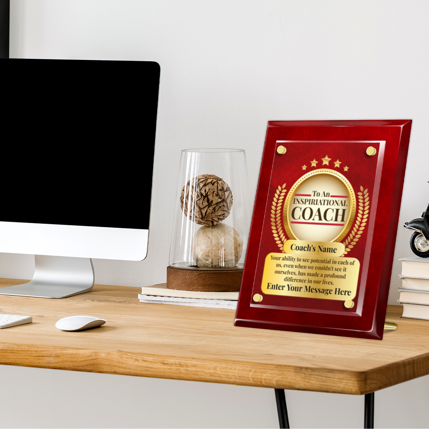 An Inspirational Coach  8" x 10" High Gloss Piano Finish Photo Plaque 2