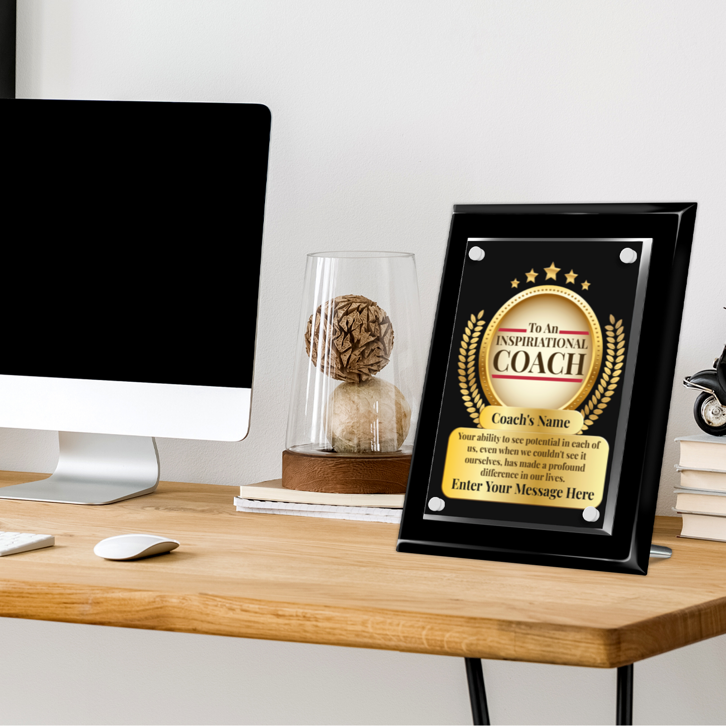 An Inspirational Coach  8" x 10" High Gloss Piano Finish Photo Plaque 2