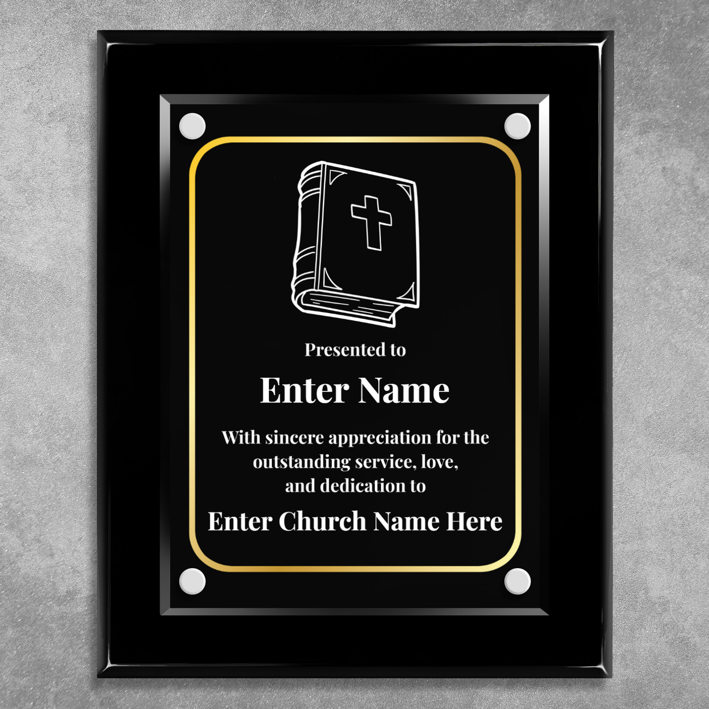 Bible  8" x 10" High Gloss Piano Finish Photo Plaque