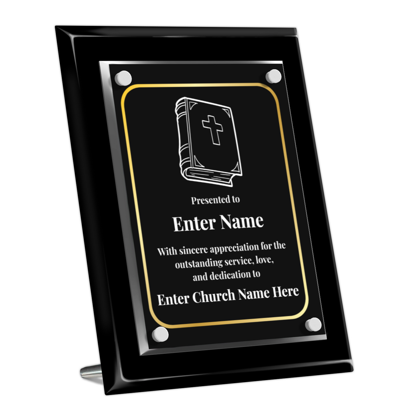 Bible  8" x 10" High Gloss Piano Finish Photo Plaque