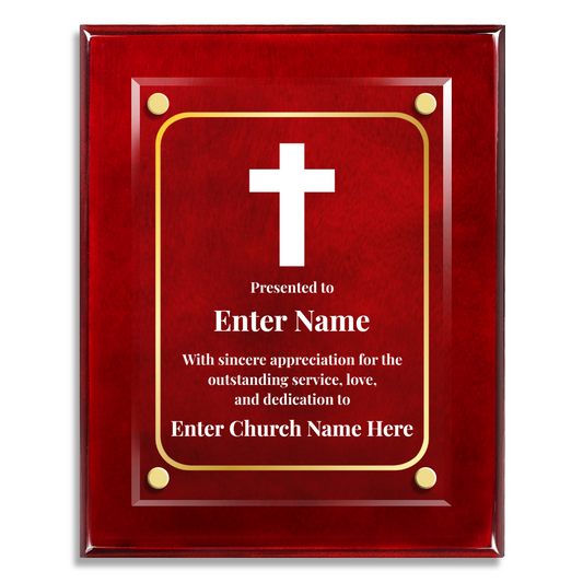 Cross  8" x 10" High Gloss Piano Finish Photo Plaque