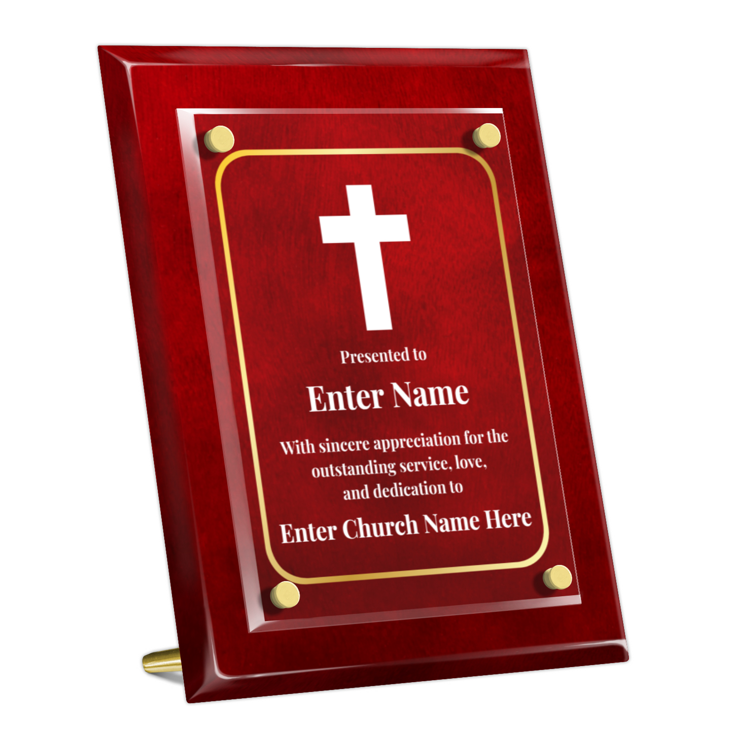 Cross  8" x 10" High Gloss Piano Finish Photo Plaque
