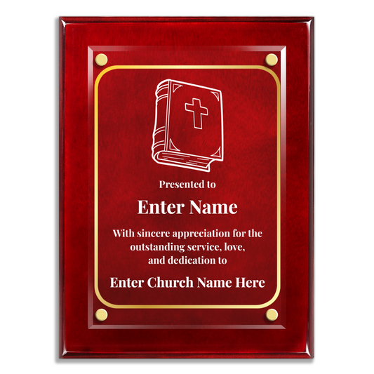 Bible 9" x 12" High Gloss Piano Finish Photo Plaque