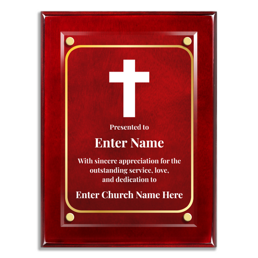 Cross 9" x 12" High Gloss Piano Finish Photo Plaque