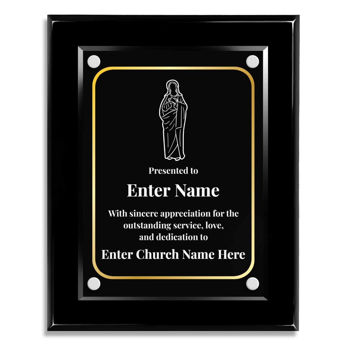 Holy Mary  8" x 10" High Gloss Piano Finish Photo Plaque