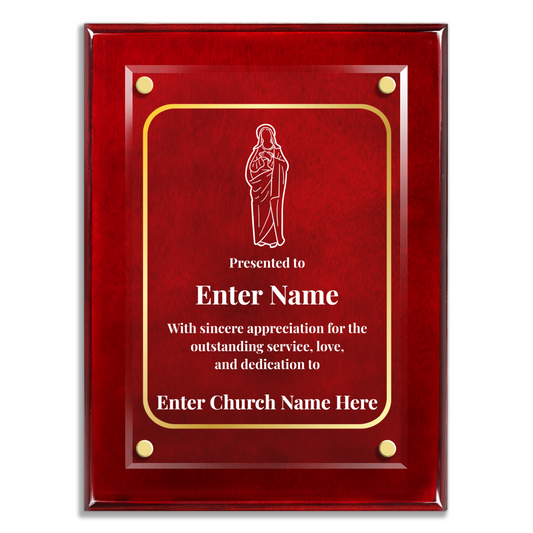 Holy Mary 9" x 12" High Gloss Piano Finish Photo Plaque