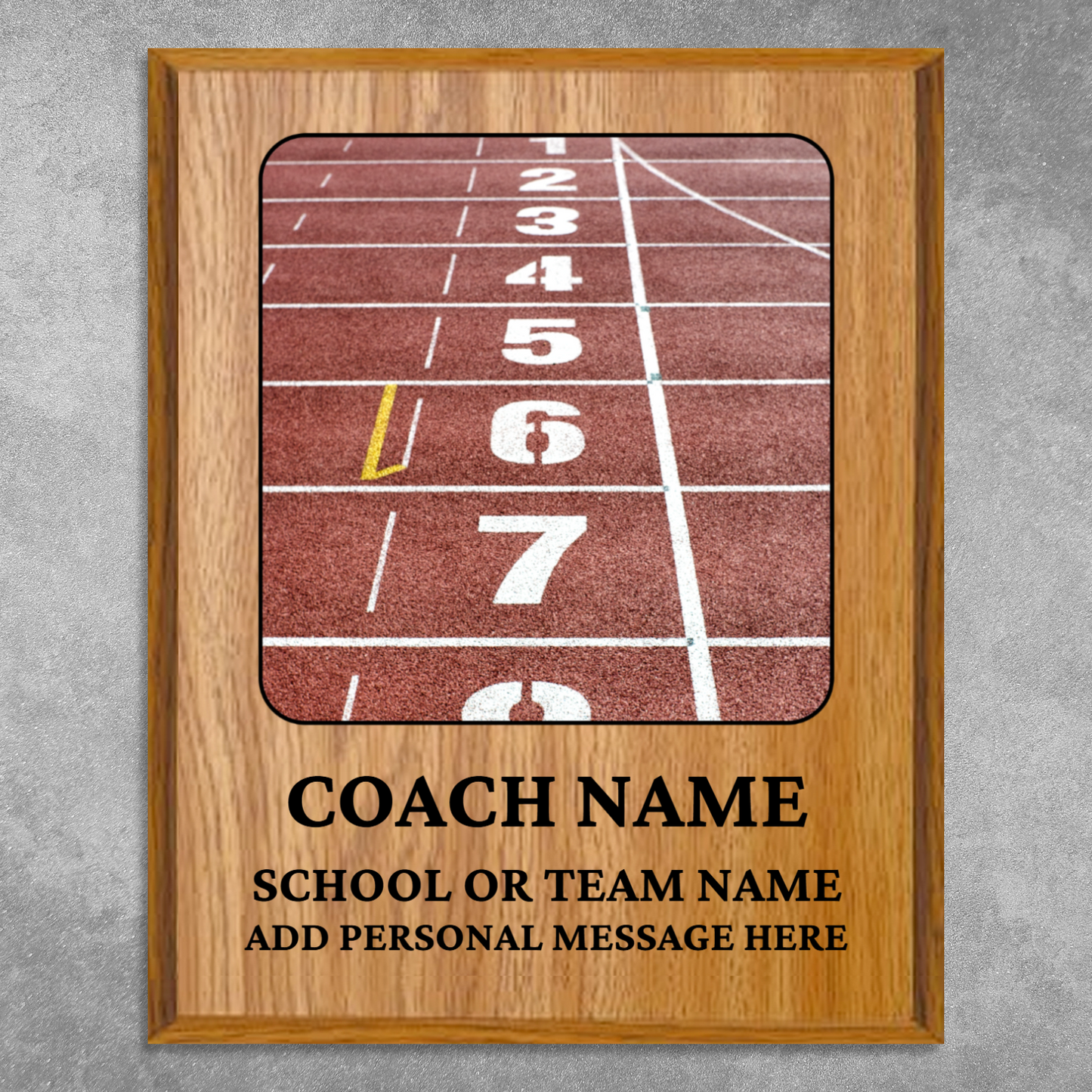 Personalized UV Printed Luxury Award Track and Field 10.5" x 13"