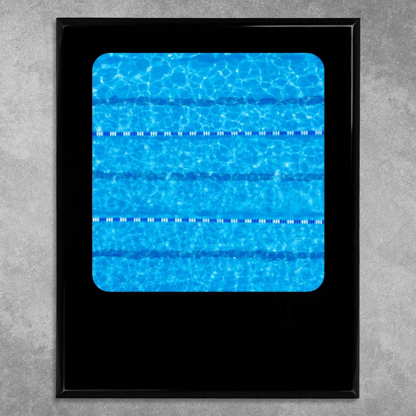 Personalized UV Printed Luxury Award Swim Team 10.5" x 13"