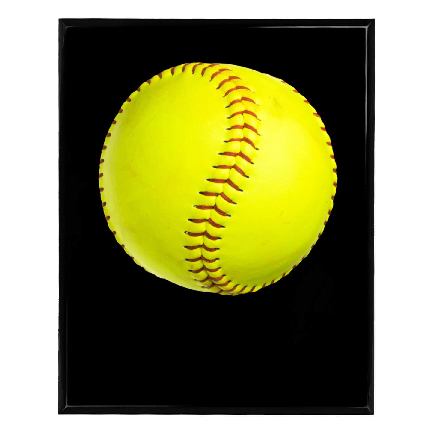 Personalized UV Printed Luxury Award Softball 10.5" x 13"