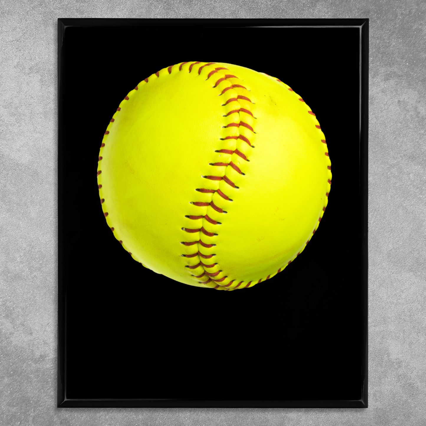 Personalized UV Printed Luxury Award Softball 10.5" x 13"
